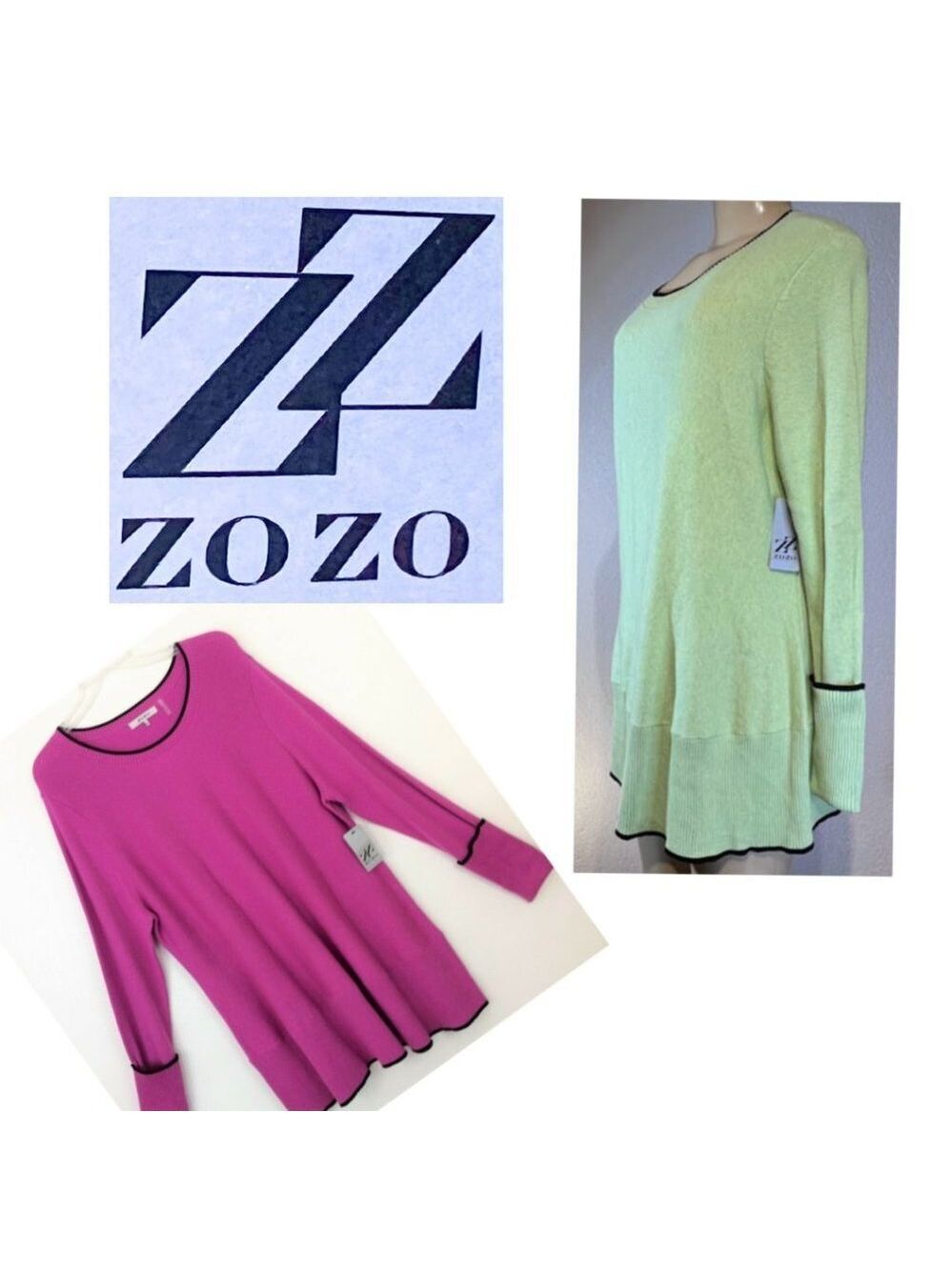 🎩🗝️ NWT $148 ZOZO Magenta Long-sleeve Tunic Sweater XL